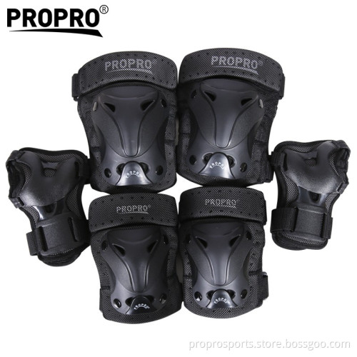 Adult / Children Cycling Roller Skating Knee Elbow Wrist Protective Pads Black